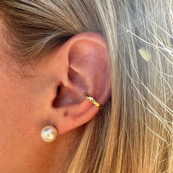 MOANINA Ohrring Earcuff Calobra - 925 Silber/18k Gold Vermeil