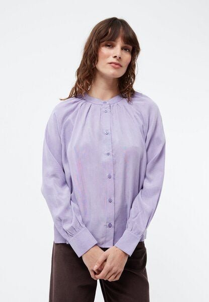 Givn Berlin Bluse GBSMILLA mit Puffärmeln aus TENCEL mit Peach-Effekt