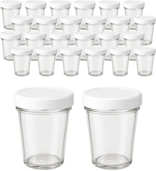 mikken 20 kleine Dessertgläser 65ml – kleine Einmachgläser mit Schraubdeckel