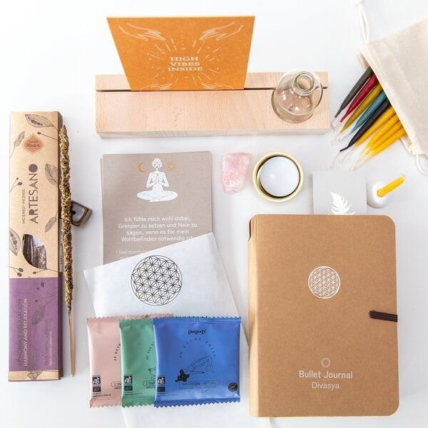 Divasya Achtsamkeitsmeditation: 3 Sets mit 20-Minuten-Kerzen & Affirmationen