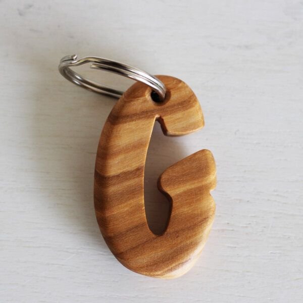 Mitienda Shop Schlüsselanhänger aus Holz Buchstaben A-Z | Holz Anhänger