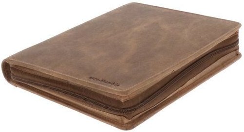 MoreThanHip Luxuriöse A5 Schreibmappe aus mattem Vintage-Ökoleder - Brighton