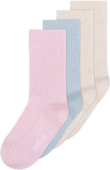 MELA 4-Paar Fairtrade Socken aus Biobaumwolle | gerippt