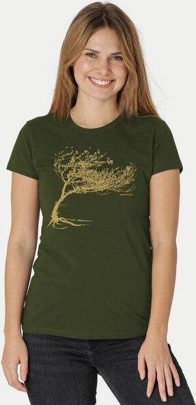 Peaces.bio - handbedruckte Biomode Bio-Damen-T-Shirt "Windy Tree"