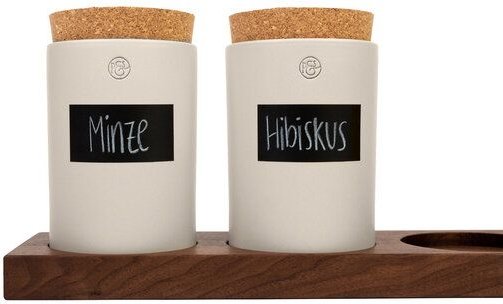 klotzaufklotz Vorratsdosenregal Nussbaum