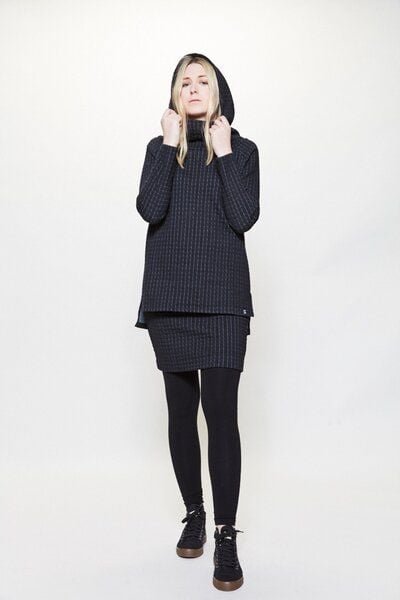 LUMEN organic Hoodie STEPP schwarz/grau