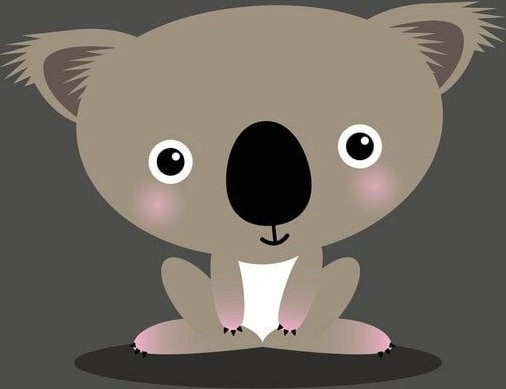 Photocircle Poster / Leinwandbild - Kinderzimmerbild Kawaii Koalabär