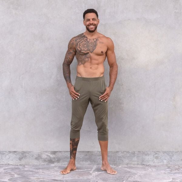 Jaya ALI TENCEL - Herren - Lässig bequeme 3/4 Hose für Männer mit etwas tieferem Schnitt, Seitentaschen