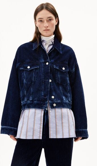 ARMEDANGELS PAASITHE INDIGO CORD Damen Cordjacke aus Bio-Baumwolle