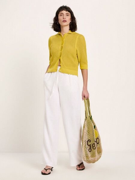 LANIUS Strickjacke kurzarm (GOTS) aus Bio-Baumwolle