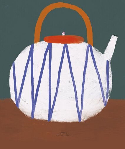 Photocircle Wandbild / Poster / Leinwand - Illustration Teekanne