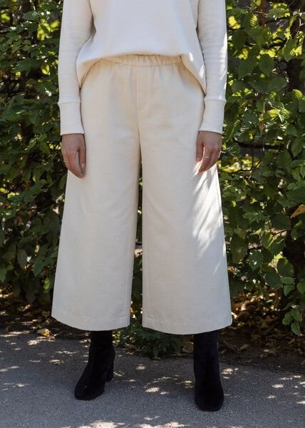Daniela Salazar Culotte Hose TRIADIC aus Bio-Baumwolle Ecru