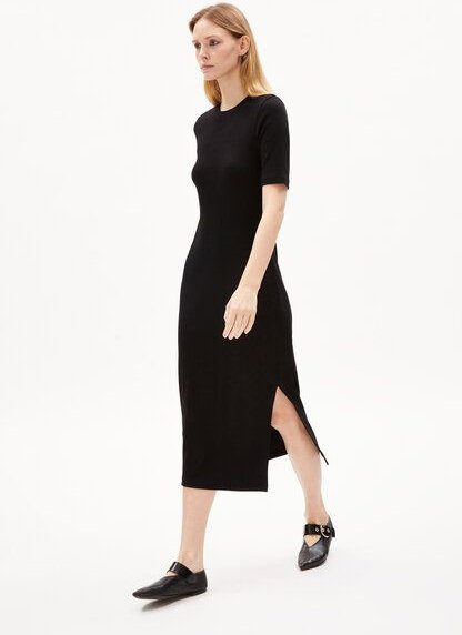 Thumbnail - ARMEDANGELS SEHAARAA - Damen Ripp-Jerseykleid aus Bio-Baumwoll Mix