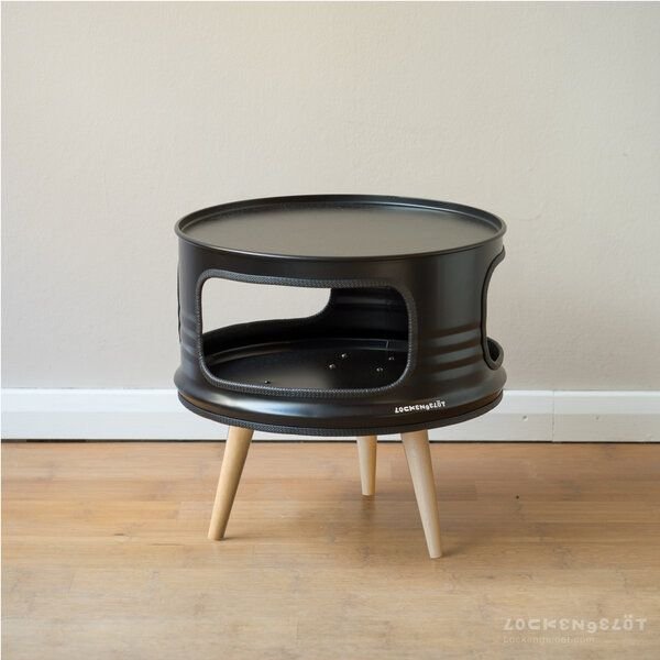 Lockengelöt Little Betty - Deckel ohne Ausguss - Nachttisch l Couchtisch aus kleinem Ölfass