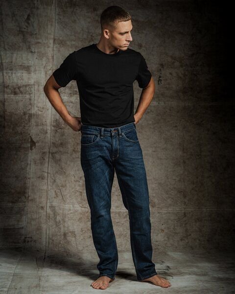 Kuyichi Herren Jeans SCOTT Straight mit regenerativer Baumwolle (basic blue)