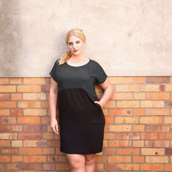 WiDDA berlin Kleid "TOO GREY" aus TENCEL® Lyocell in Grau/Schwarz
