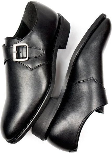 Will's Vegan Shop Goodyear Welt Monkstraps Schwarz Herren