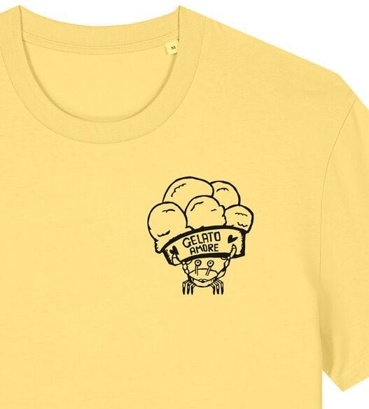 päfjes Gelato Amore / Eis Krabbe mit Eisbecher - Fair Bio Männer Unisex T-Shirt