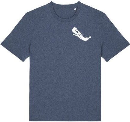 ilovemixtapes Nachhaltiges Unisex T-Shirt „Der kleine Wal“ Dark Heather Blue