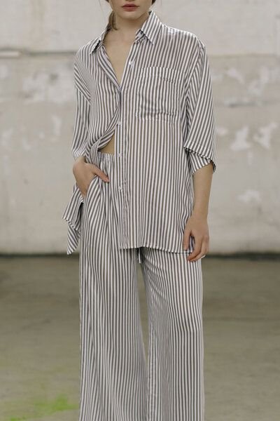 IVA RYCH Gestreifte Bluse mit kurzen Ärmeln I Deadstock