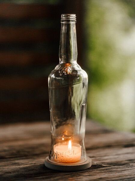 MaBe Windlicht - Aperol Upcycling - rank & schlank - macht nachhaltig Eindruck