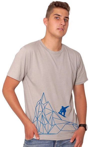 HANDGEDRUCKT "Origamipiste" Männer T-Shirt