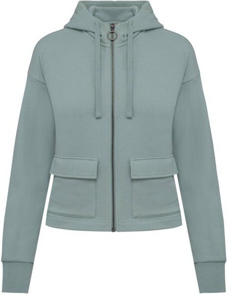 Greenspired Umweltfreundliches Damen-Kapuzensweatshirt aus French Terry mit Reißverschluss 300g/m² XS-XL