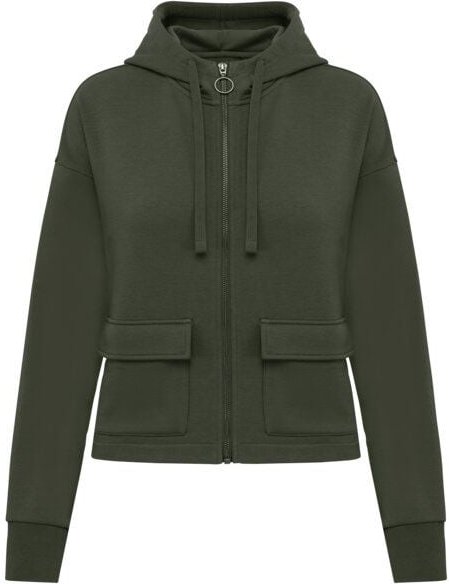 Greenspired Umweltfreundliches Damen-Kapuzensweatshirt aus French Terry mit Reißverschluss 300g/m² XS-XL
