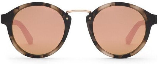 TAKE A SHOT Runde Sonnenbrille aus Holz für Damen und Herren