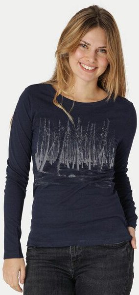 Peaces.bio - handbedruckte Biomode Damen Langarmshirt Woodland