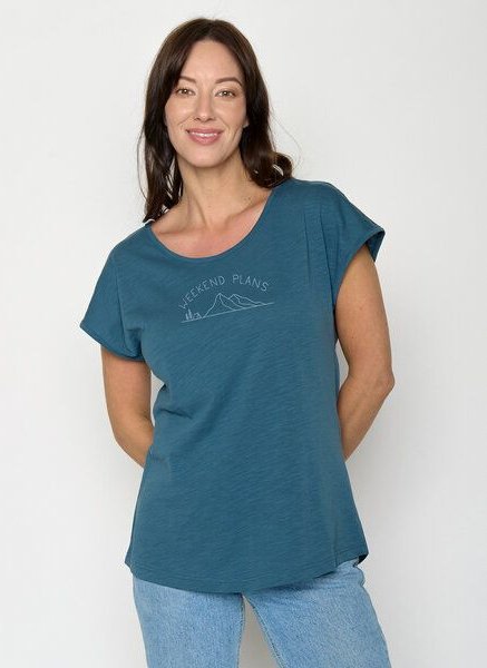 Thumbnail - GREENBOMB Weekend Plans Cool - Lässiges T-Shirt aus Bio-Baumwolle / hochwertiger Print / GOTS / Fair & Vegan