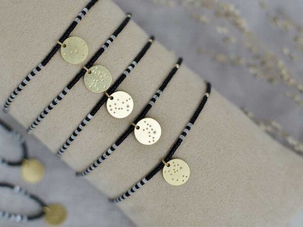 renna deluxe Sternzeichen Armband Gold