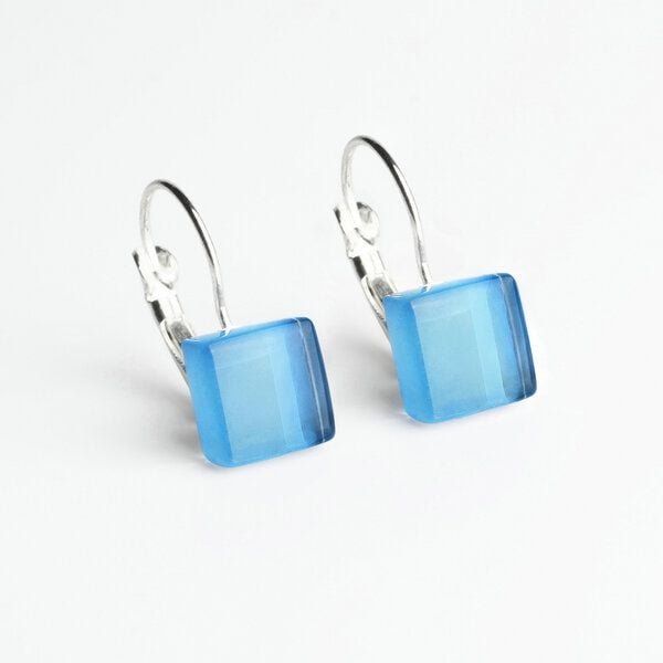 ALEXASCHA Geometrische Ohrringe hängend aus Glas | PUREFORM