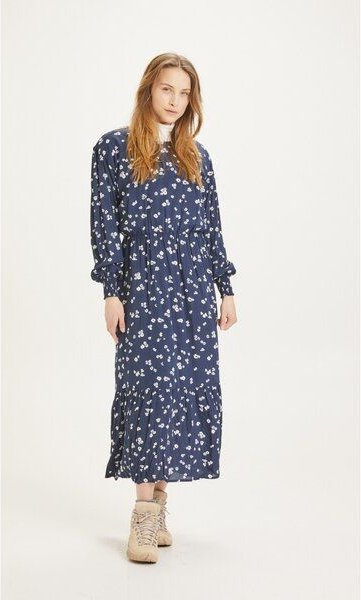 KnowledgeCotton Apparel Maxikleid Fleur mit Blumenmuster aus Lenzing EcoVero