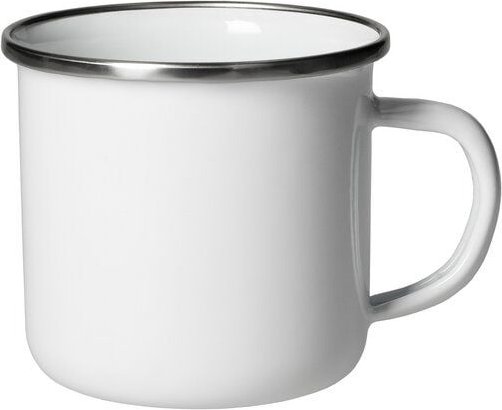 elasto Emaille-Becher 'Cozy' aus Edelstahl - stylischer Retro-Kaffeebecher