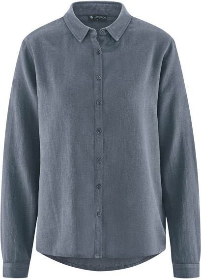 HempAge Damen Langarm-Bluse Hanf/Bio-Baumwolle