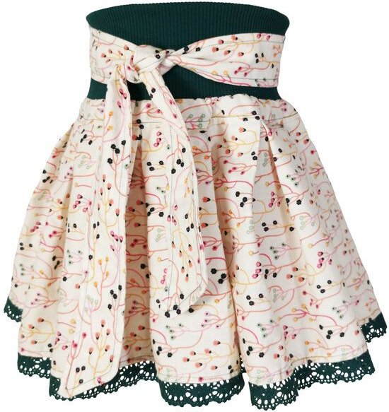 liebewicht Rock Faltenrock weiß bunt geblümt bio für Mädchen Gr.80-164