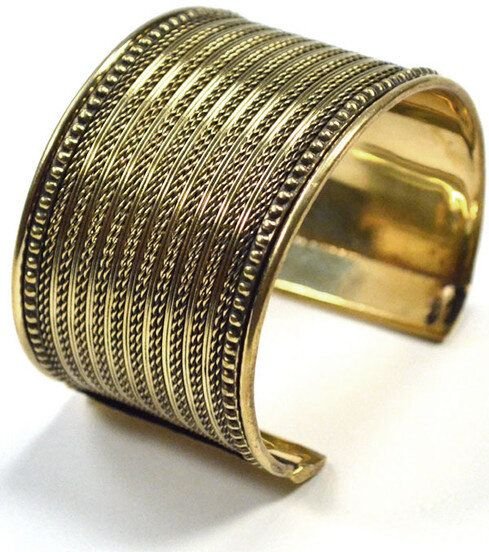 Frida Feeling Armreif Fine Weave, goldfarben