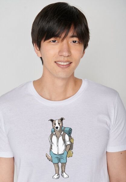 GREENBOMB Animal Dog Traveller Guide - Sportliches T-Shirt aus Bio-Baumwolle / hochwertiger Print / GOTS / Fair & Vegan