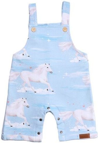 Baby Strampler Latzhose GOTS zertifiziert, Bio-Baumwolle, hellblau, weich, ärmellos, bequem – Walkiddy