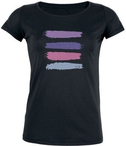 Human Family Damen Bio T-Shirt "Desires - Stripes" in weiss und schwarz