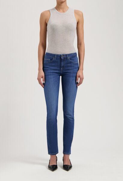 MUD Jeans Faye Low Slim - Stone Indigo