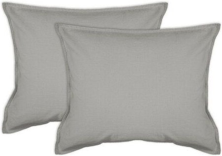 Thumbnail - jilda-tex 2er Pack Kissenbezug in Stone-Washed Optik 100% Bio-Baumwolle Uni Made in Green 45x45cm 50x50cm