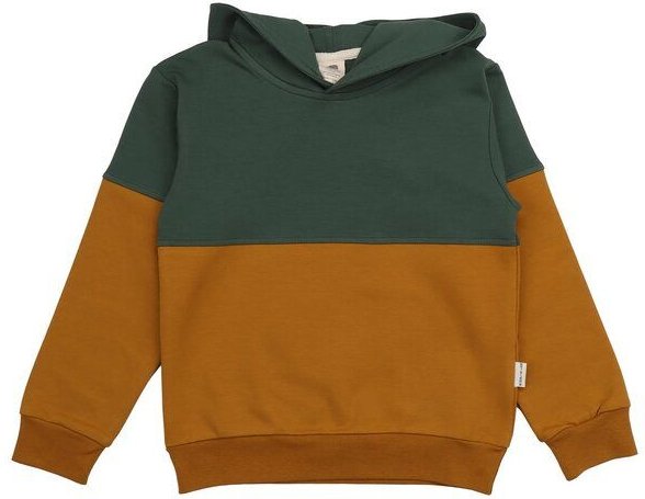 Kinder Kapuzenpullover GOTS-zertifiziert aus Bio-Baumwolle grün-braun „Crazy Machines“ – Walkiddy