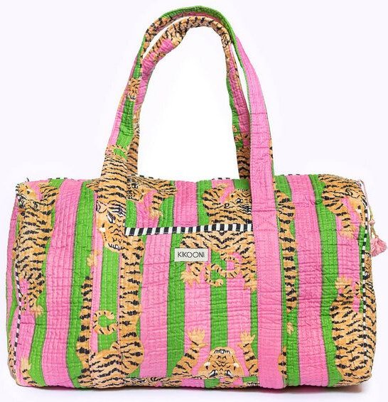 KIKOONI handgefertigte große Baumwolltasche "K. Shopper"