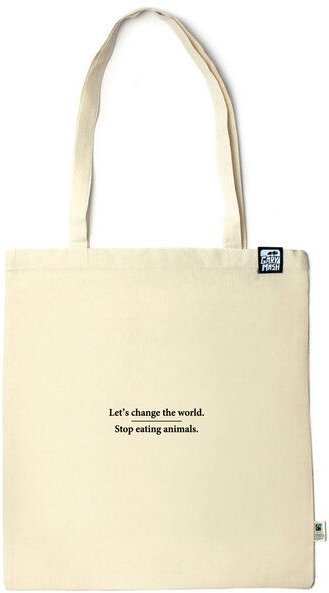 GARY MASH Baumwolltasche mit Veggie Vegan Spruch aus Biobaumwolle