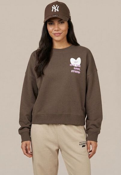 THE FACE OF ELEMENTS IT'S THE LOVE STUPID - RELAXED BOXY FIT SWEATSHIRT AUS 100% BIO-BAUMWOLLE