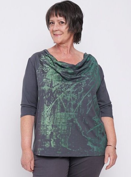 Peaces.bio - handbedruckte Biomode Wasserfallshirt Wasserzauber