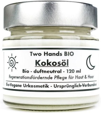 Two Hands BIO Kokosöl - Bio - Vegan - Duftneutral - 120 ml
