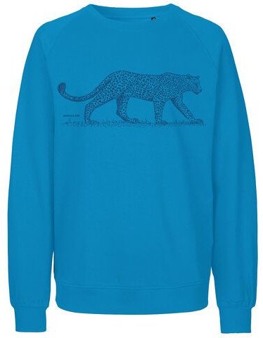 Peaces.bio - handbedruckte Biomode Bio Damen Sweatshirt Loose Fit Leopard